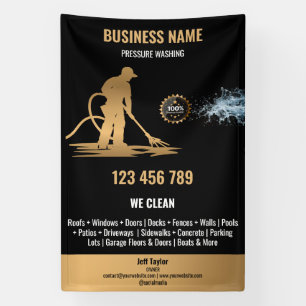 Gold Professional Pressure Washing Power Washing Banner