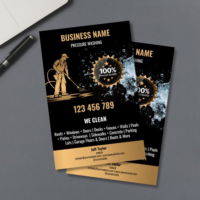 Gold Professional Pressure Washing Power Washing Flyer (Creator Uploaded)