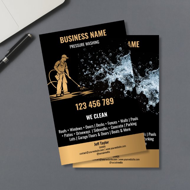 Gold Professional Pressure Washing Power Washing Flyer (Creator Uploaded)
