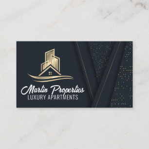 Gold Property Logo   Real Estate Business Card