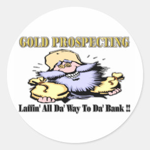 Gold Prospecting Classic Round Sticker
