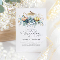 Gold Pumpkins Succulents Greenery Fall Birthday