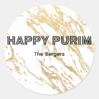 Gold Purim Label