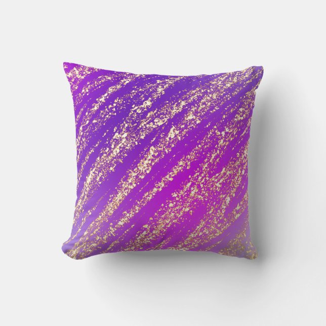 Gold Purple Cute Bright Fun  Cushion (Front)