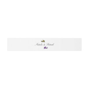 Gold Purple Dragon Wedding Belly Bands Invitation Belly Band