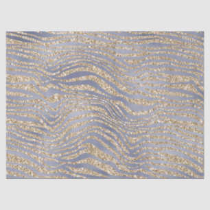 Gold Purple Luxe Glitter Zebra Peace Christmas     Tissue Paper
