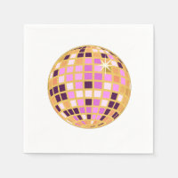 Gold Purple Retro Modern Disco Ball