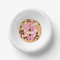 Gold Purple Retro Modern Disco Ball