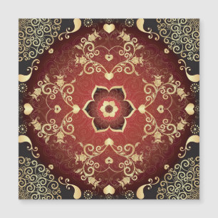 Gold-Purple Valentine Round Frame