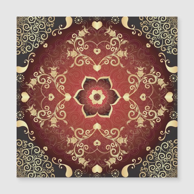 Gold-Purple Valentine Round Frame (Front)
