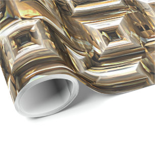 Gold Pyramids 1 Wrapping Paper