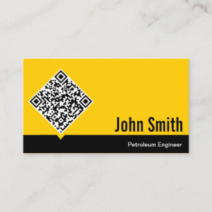 Gold QR Code Petroleum Engineer Business Card