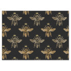 Gold Queen Bees on Black Decoupage
