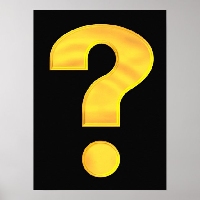 Gold Question Mark Poster (Front)