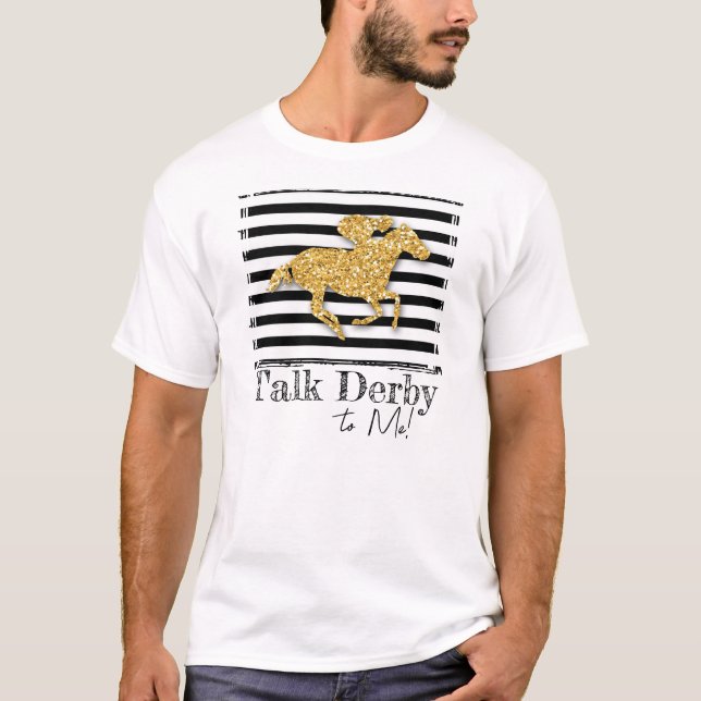 Gold Racehorse Derby Day T-Shirt (Front)