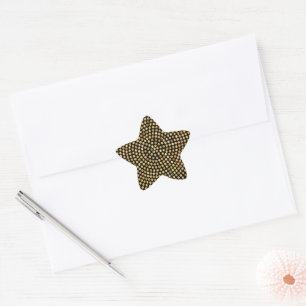 Gold Radial Design Star Sticker