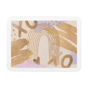 Gold Rainbow XOXO Magnet