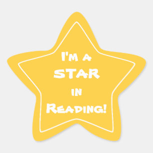Gold Reading Star Student Star Sticker