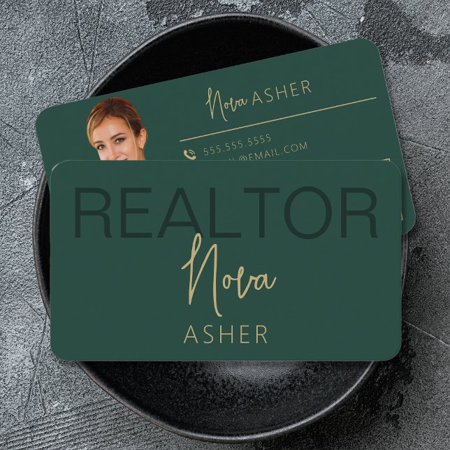 Gold Real Estate Agent Business Cards With QR Code (Creator Uploaded)