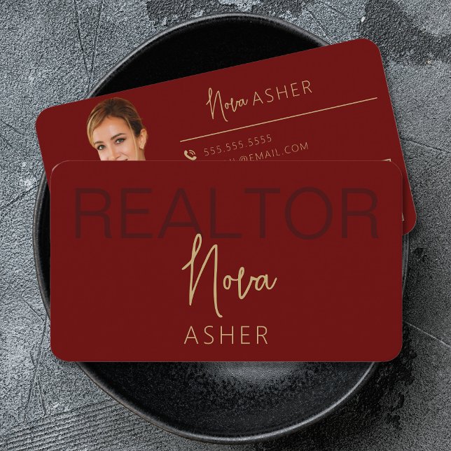 Gold Real Estate Agent Business Cards With QR Code (Creator Uploaded)