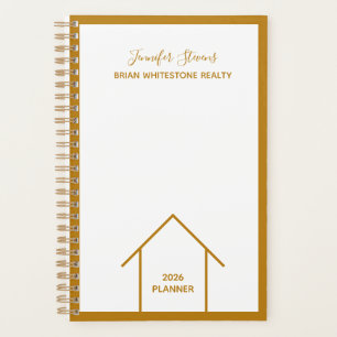 Gold Real Estate Company Personalized Realtor 2026 Planner