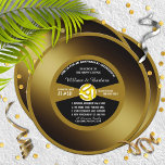 Gold Record Vinyl 45 Anniversary Party Invitation<br><div class="desc">Fun vinyl record style party invitation.  Customise all the details for your big event.</div>