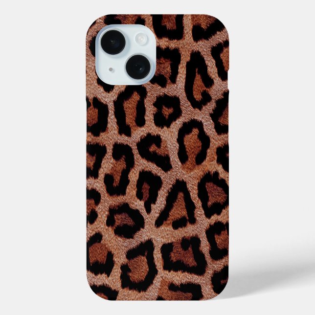 Gold Red Brown Black Leopard Animal Print Case-Mate iPhone Case (Back)