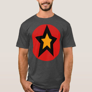 Gold Red Circle Graphic T-Shirt