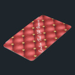 Gold Red Diamond Tufted Leather Your Text Name iPad Mini Cover<br><div class="desc">Golden Diamond Tufted Leather Custom Text Name Red Gold Personalized Gift - Choose / Add Your Favorite Text - Name OR Remove text - Make Your Special Gift - Resize and move or remove and add text / elements with Customization tool. Choose your favorite Font / Size / Color !...</div>