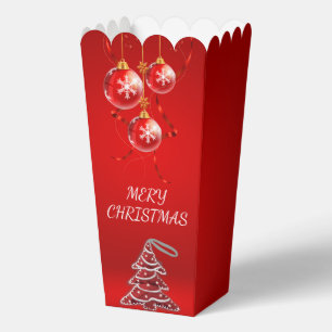 Gold Red Silver Glitter Ornament Corporate Holiday Favour Box