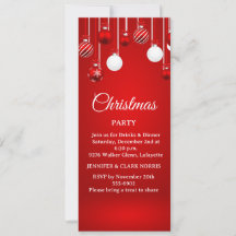 Gold Red Silver Glitter Ornament Corporate Holiday