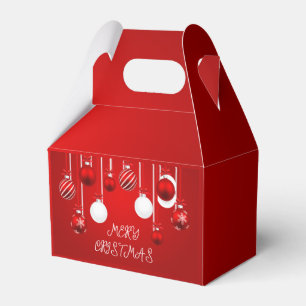 Gold Red Silver Glitter Ornament Holiday Favour Box