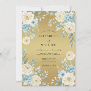 Gold Regal Formal Wedding Invitation