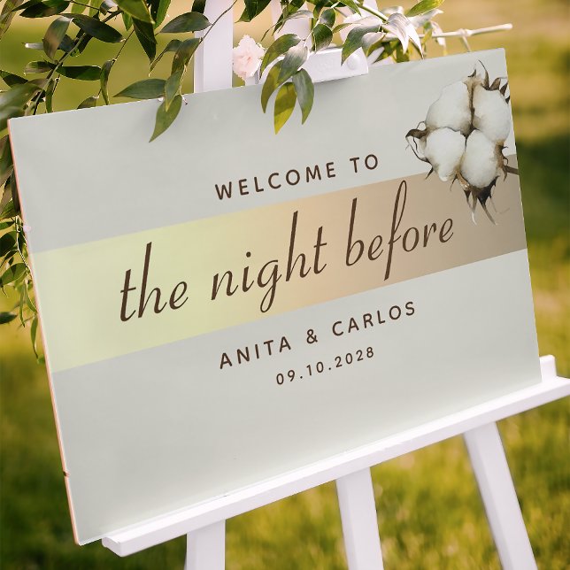 Gold Rehearsal Dinner Welcome Poster (Creator Uploaded)