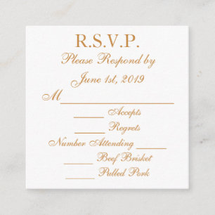 Gold Response RSVP Cards