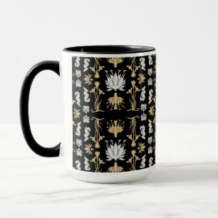 Gold Retro Art Nouveau Print Mug
