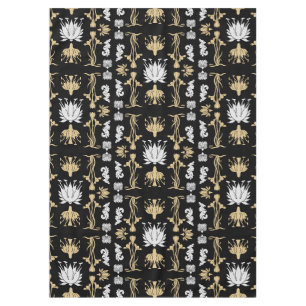 Gold Retro Art Nouveau Print Tablecloth