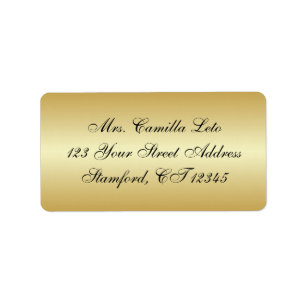 Gold Return Address Label