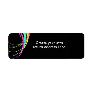 Gold Return Address Label black