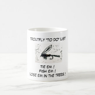 "Gold Ribbed Hare's Ear-Trout Fly "To Do List" Mug