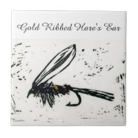 "Gold Ribbed Hare's Ear" wet fly tile.