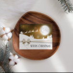 Gold Ribbon Business Christmas Card<br><div class="desc">Gold Ribbon Holiday Card.  Add your own message to the back.</div>