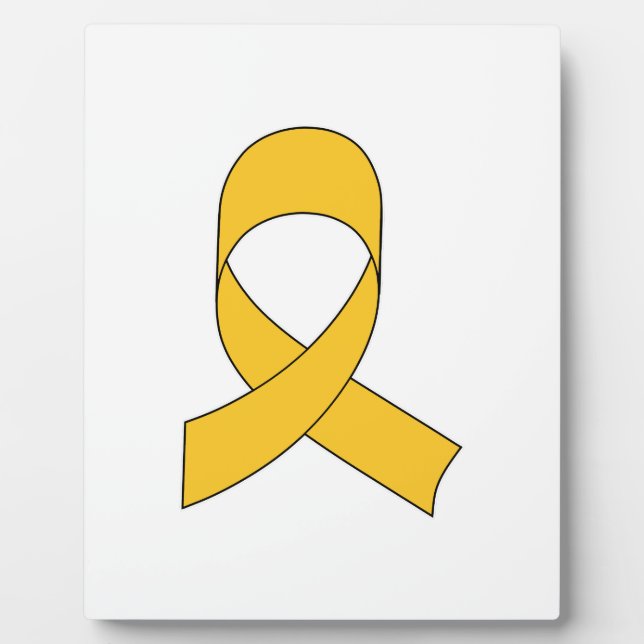 Gold Ribbon Drawing Plaque (Front)