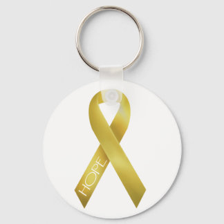Gold Ribbon Key Ring