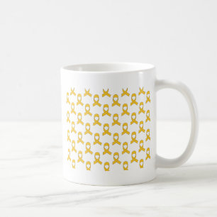 Gold Ribbon Pattern Coffee Mug