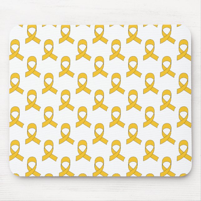 Gold Ribbon Pattern Mouse Pad (Front)