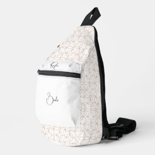 Gold Rings On White Wedding Sling Bag