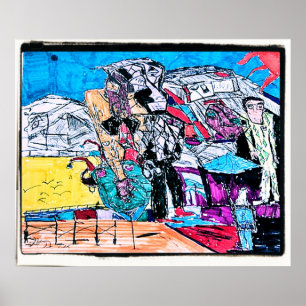 gold river drawing poster