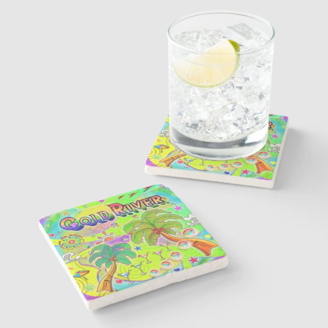 Gold River Mind Focus Coaster (Side)