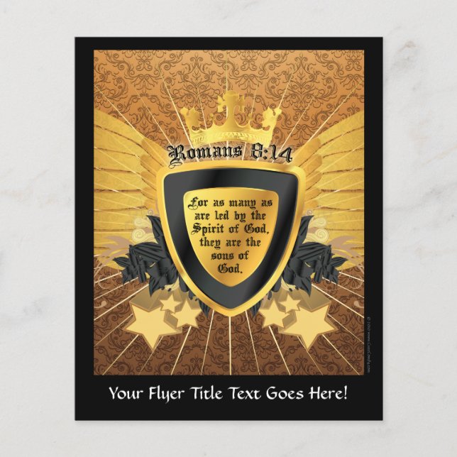 Gold Romans 8:14, Sons of God Flyer (Front)